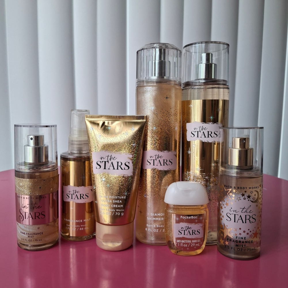 Bath & Body Works IN THE STARS Fragrance Mist Body Cream Set 7 Piece Bundle